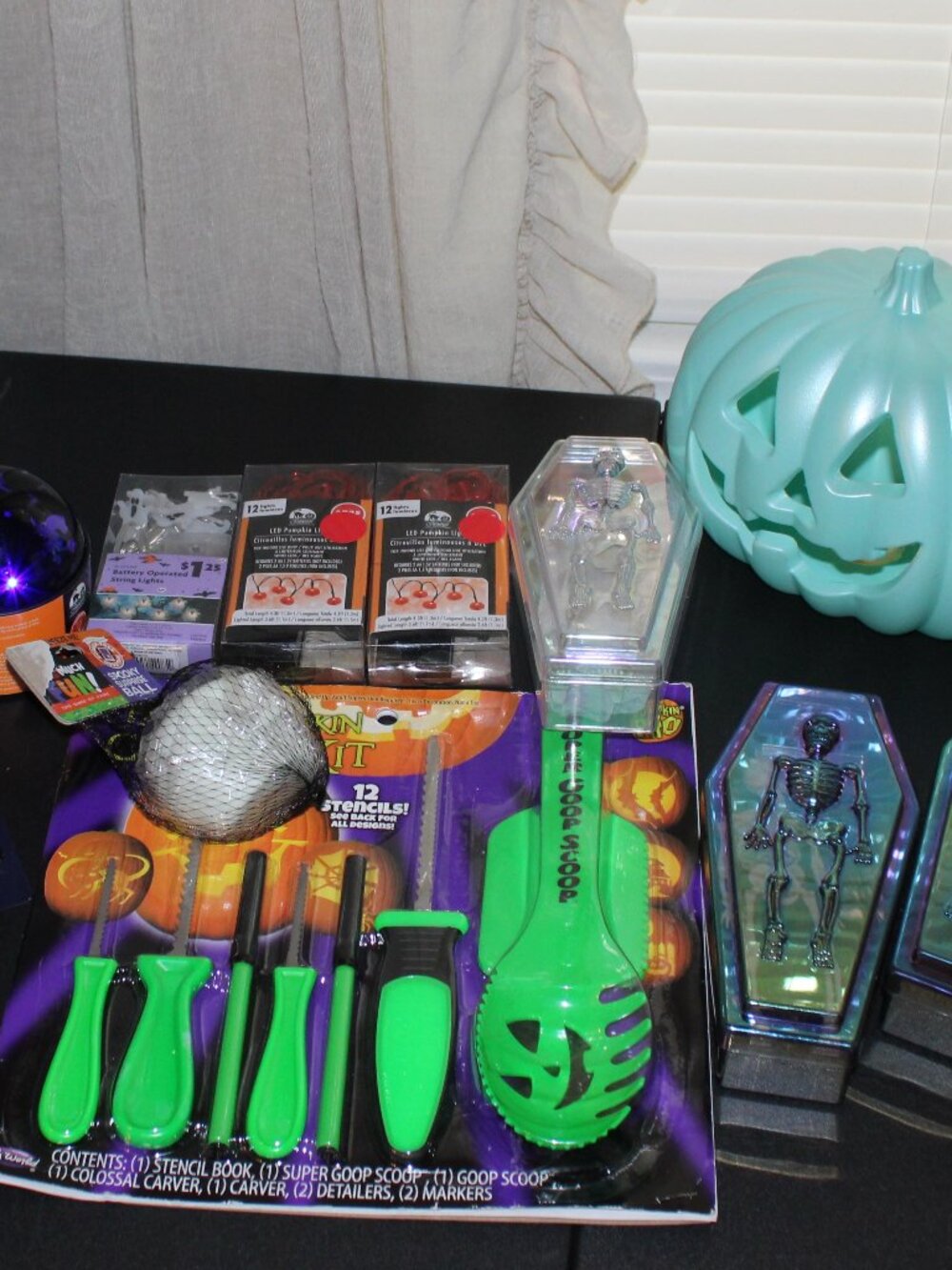 Halloween Box Lot of Decor Items Most New